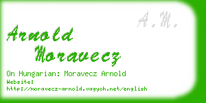 arnold moravecz business card
